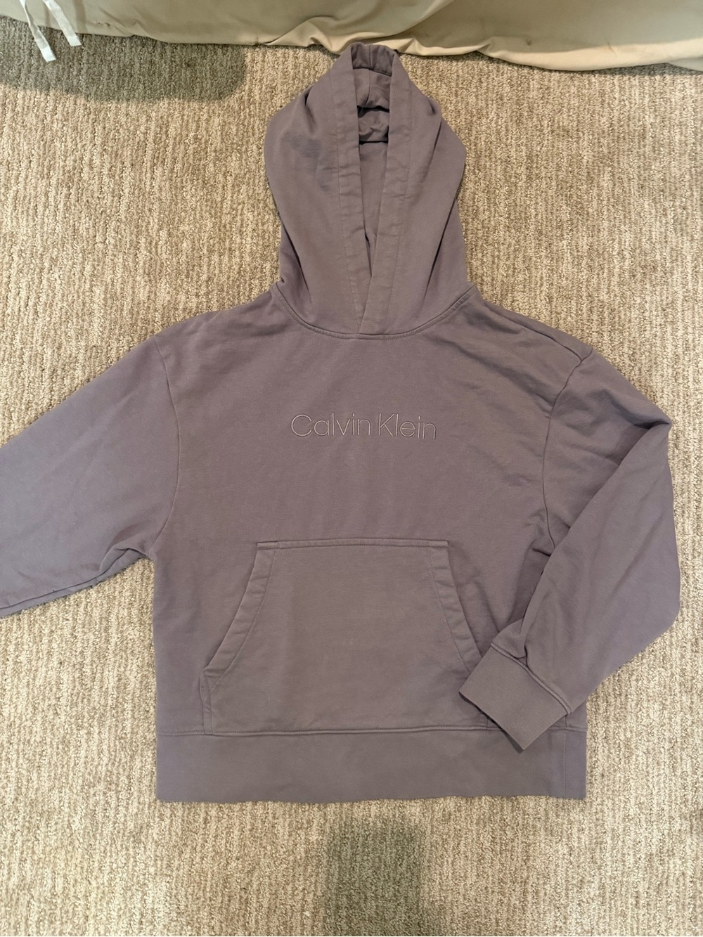 Calvin Klein Hoodie Lavender-Gray Cropped